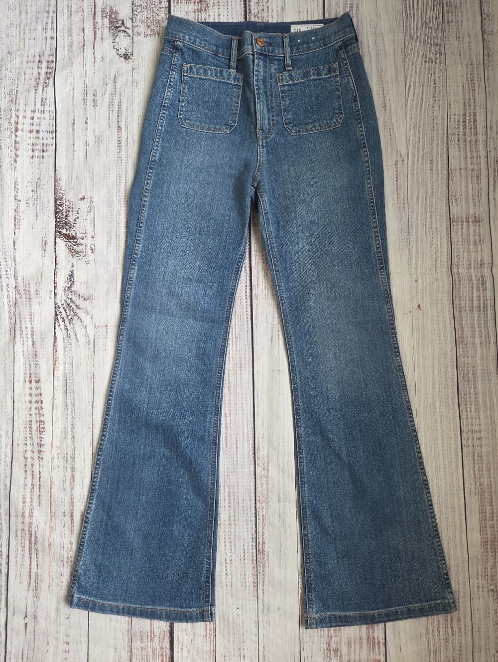 GAP 70s Flare High Rise Jeans Size 27 / 4 R Denim NEW NWOT